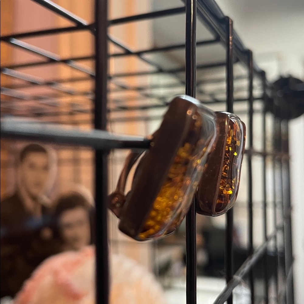 Rectangular Amber Earrings - image 4